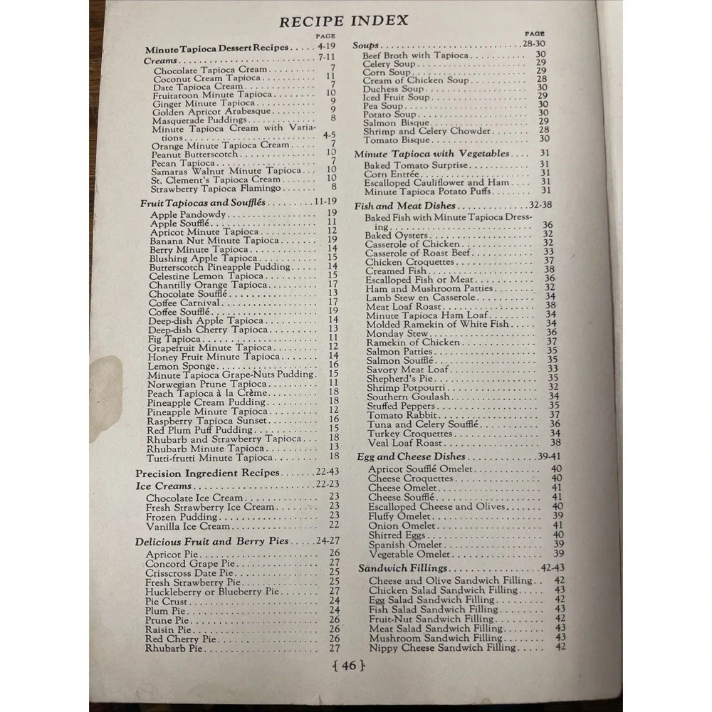A Cook's Tour With‎ Minute Tapioca 1931 Pamphlet General Foods